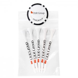 Custom Golf Tee Poly Packs - 5PC